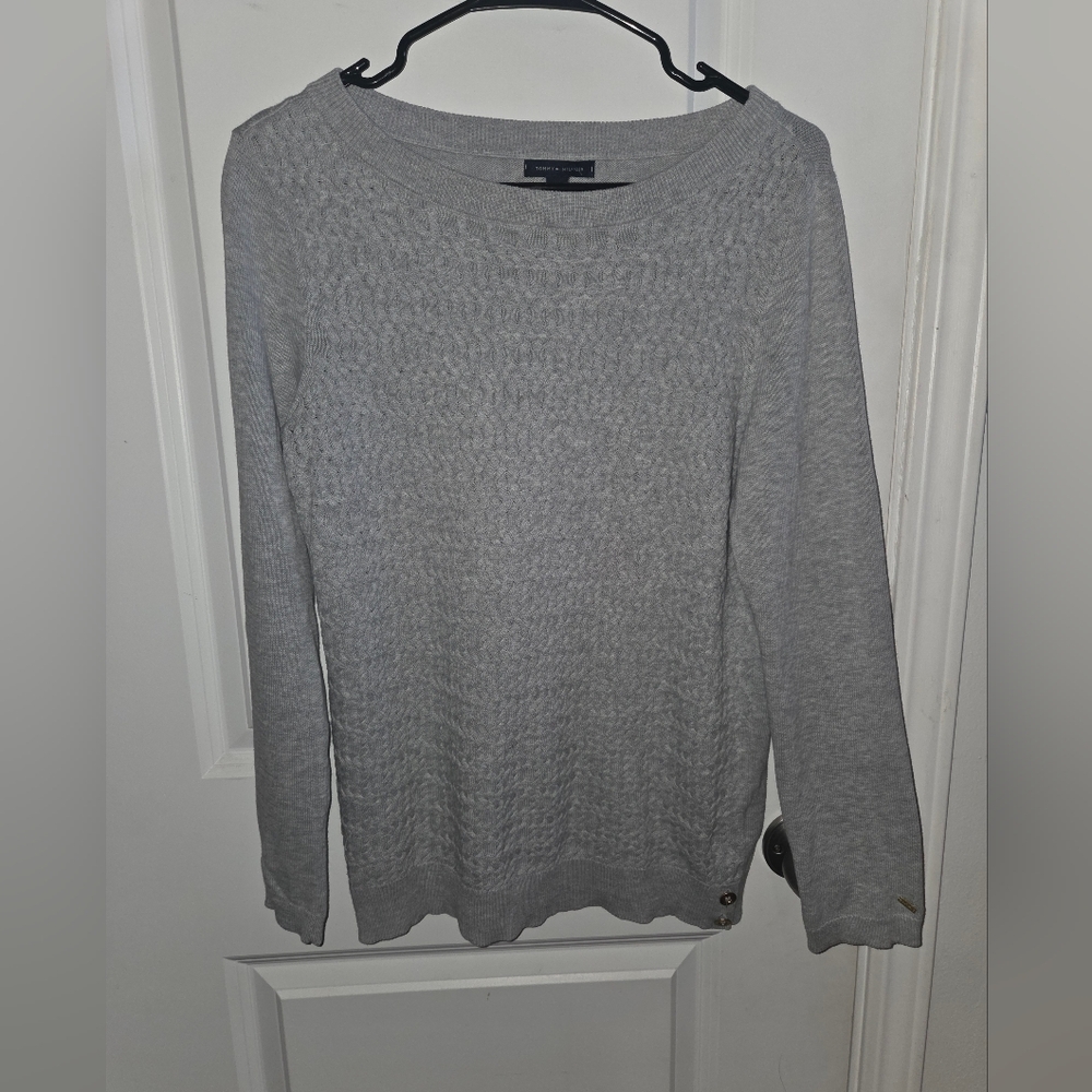 Gray Knit Sweater Tommy‎ Hilfiger Medium